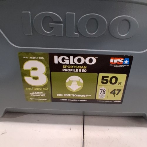 IGLOO SPORTSMAN PROFILE II COOLER - 50QT - GREY/WHITE (MODEL: 4903999) image 2