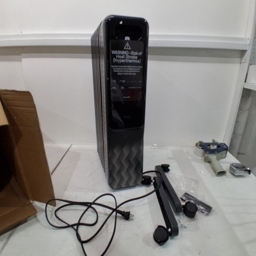 DREO OIL FILLED RADIATOR ELECTRIC RADIANT HEATER- 1500W - BLACK / DARK GREY (MODEL: OH310/DR-HSH010) image 3