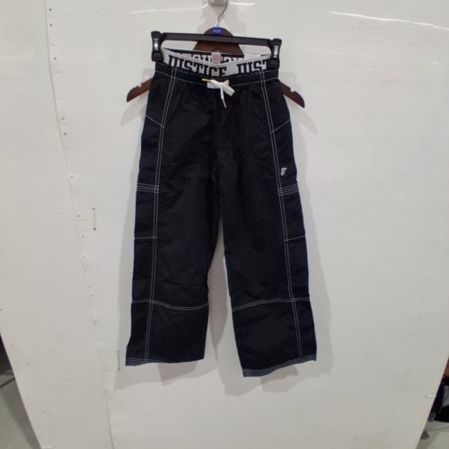 GIRL'S JUSTICE PARACHUTE PANTS - MEDIUM (10) - BLACK image 2