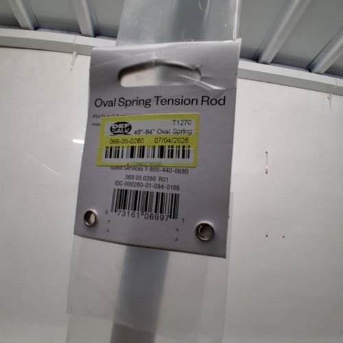 ROOM ESSENTIALS OVAL SPRING TENSION EXTENDABLE CURTAIN ROD - 48"- 84" - WHITE image 4