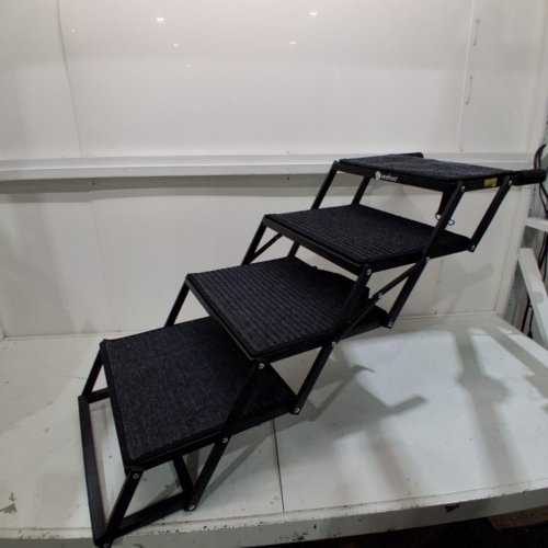 VEEHOO FOLDABLE DOG STEPS - 17" - 200LBS CAP - BLACK image 2