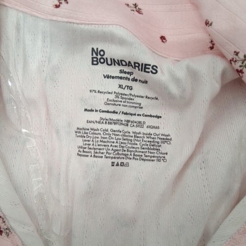 2PC NO BOUNDARIES FLORAL PAJAMA SET - EXTRA LARGE - PINK (STYLE: NB60438LD) image 3