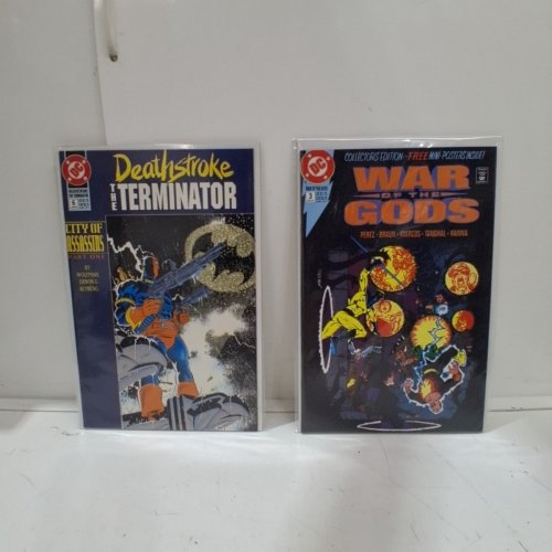 4 ASStd DC COMICS COMIC BOOKS - GREEN LANTERN #19, BATMAN #473, WAR OF THE GODS #3, AND DEATHSTROKE THE TERMINATOR #6 - VARIOUS AUTHORS image 3