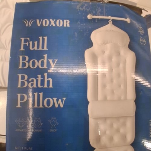 VOXOR FULL BODY BATH PILLOW - WHITE AND GRAY image 2