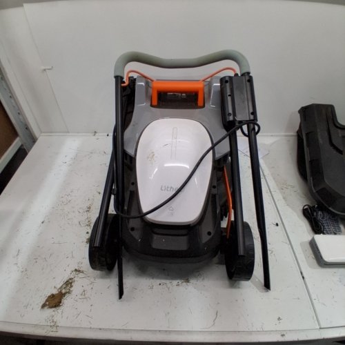 LITHELI U20 HANDY+ LIGHT WEIGHT CORDLESS 16" LAWN MOWER - 2 X 20 V BATTERY - 7.9 GAL GRASS BAG - BLACK/GREY/ORANGE (MODEL: EGT010172) image 7