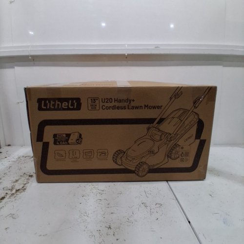 LITHELI U20 HANDY+ LIGHT WEIGHT CORDLESS 16" LAWN MOWER - 2 X 20 V BATTERY - 7.9 GAL GRASS BAG - BLACK/GREY/ORANGE (MODEL: EGT010172) image 9