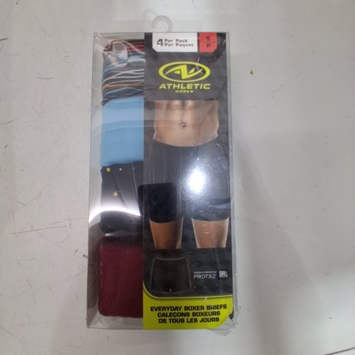 4PK ATHLETIC WORKS EVERYDAY BOXER BRIEFS - SMALL - ASSORTED COLORS image 2