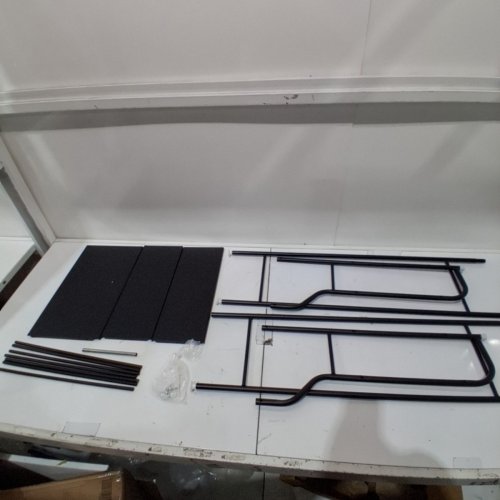 MULTIFUNCTIONAL 3-TIER OVER THE TOILET STORAGE RACK, FREE STANDING METAL SHELF - 17" X 60" - BLACK image 2