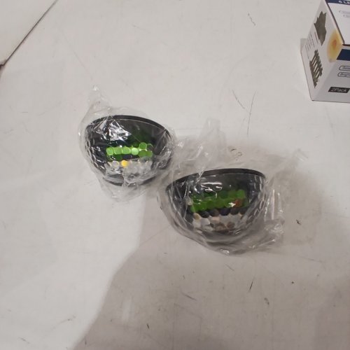 8PK HALF ROUND SOLAR POWERED LED WEATHER-RESISTANT FENCE LIGHTS - BLACK image 2