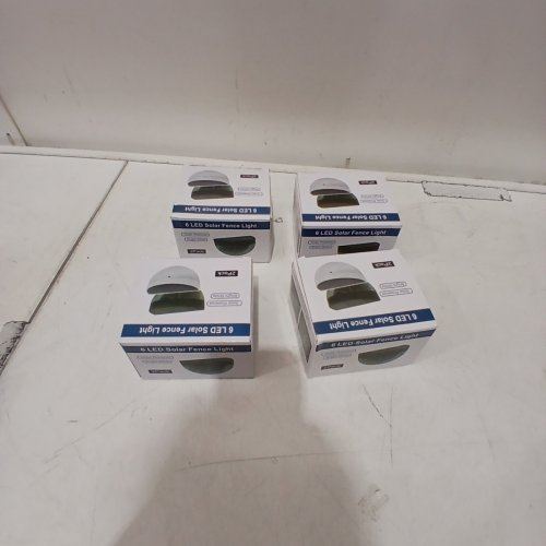 8PK HALF ROUND SOLAR POWERED LED WEATHER-RESISTANT FENCE LIGHTS - BLACK image 3