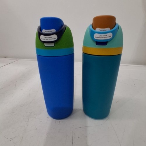 2PK OWALA FREESIP STAINLESS STEEL WATER BOTTLE - 16OZ - BLUE image 3