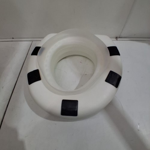 HEALTHSMART PORTABLE ELEVATED ROUND TOILET SEAT RISER WITH SLIP RESISTANT PADS - 5" RAISED - WHITE (MODEL: 522-1508-1901) image 2