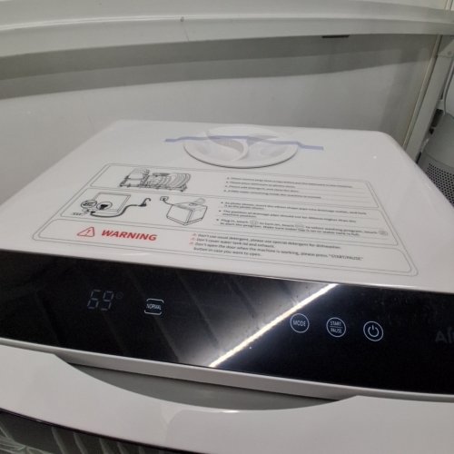 AIRMSEN PORTABLE MINI COUNTERTOP DISHWASHER WITH LED DISPLAY - 5L WATER USAGE - BLACK/WHITE (MODEL: TDQR03) image 3