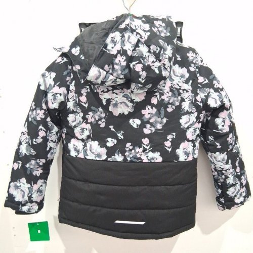 2PC GIRL'S XMTN SNOWSUIT - INSULATED JACKET AND BIB SNOWPANTS - 8 - BLACK/WHITE/PINK (STYLE: 7002204) image 3