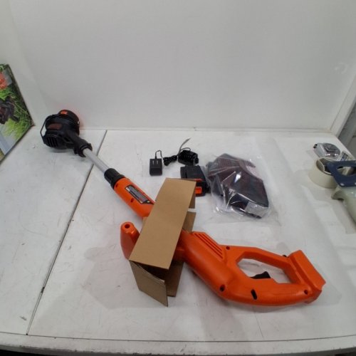 BLACK+DECKER 10" STRING TRIMMER/EDGER - 20V MAX LITHIUM BATTERY WITH CHARGER - BLACK/ORANGE (MODEL: LST201) image 2