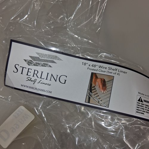 4PK STERLING SHELF LINERS FOR WIRE SHELVING - 18"X48" - FROSTED image 4