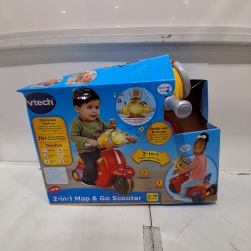 VTECH 2-IN-1 MAP & GO SCOOTER - AGE 1-3 YEARS - RED (MODEL: 80-572300) image 6
