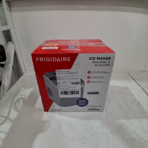 FRIGIDAIRE COMPACT COUNTERTOP ELECTRIC ICE MAKER - MAKES 26LBS OF ICE/DAY - SILVER (MODEL: EFIC189-B-SILVER) image 9