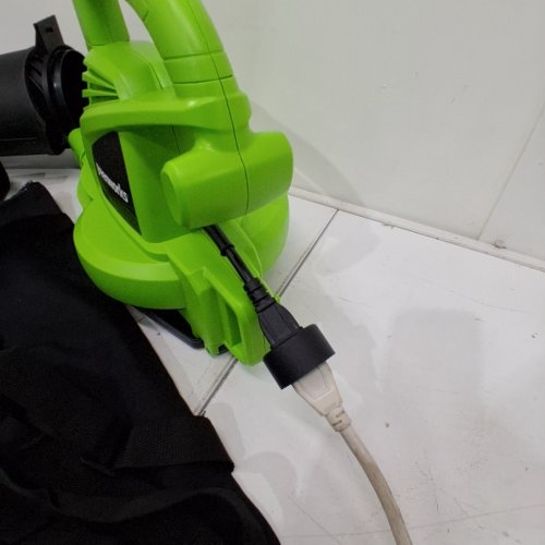 GREENWORKS 2 SPEED CORDED LEAF BLOWER/VACUUM - 230 MPH - 12A - GREEN/BLACK (MODEL: 24022) image 2