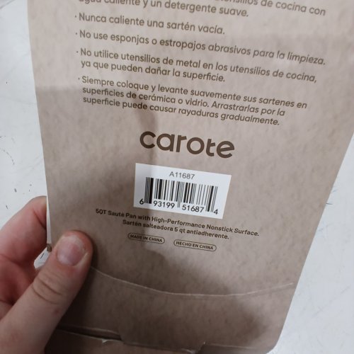 CAROTE SAUTE PAN WITH POUR SPOUT & LID - 11" - TAUPE - (MODEL:A11687) image 2