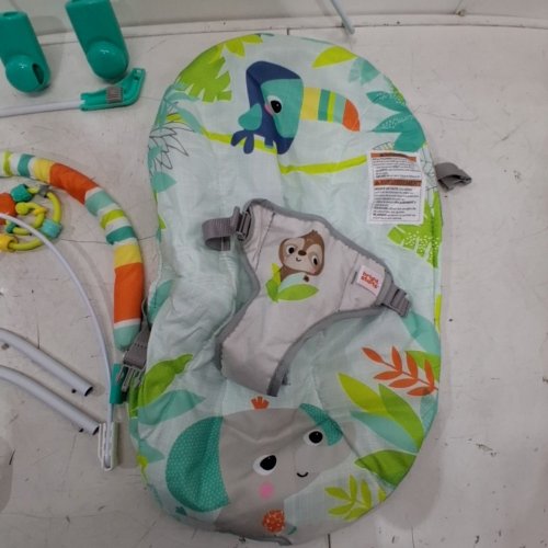 BABY BRIGHT STARTS NO SLIP BOUNCER SOOTHING VIBRATIONS INFANT SEAT - RAINFOREST VIBES - MULTICOLOUR - (MODEL: 12227-ES) image 3