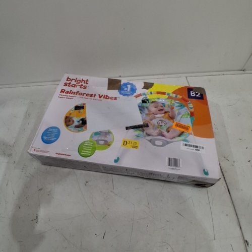 BABY BRIGHT STARTS NO SLIP BOUNCER SOOTHING VIBRATIONS INFANT SEAT - RAINFOREST VIBES - MULTICOLOUR - (MODEL: 12227-ES) image 4