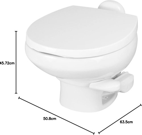 THETFORD LOW-PROFILE AQUA-MAGIC STYLE II CHINA BOWL TOILET - 14" - WHITE (MODEL: 42059) image 2