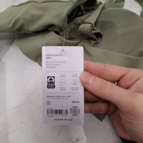 WOMAN'S ATHLETA INVIGORATE BRA- SMALL - GREEN image 2