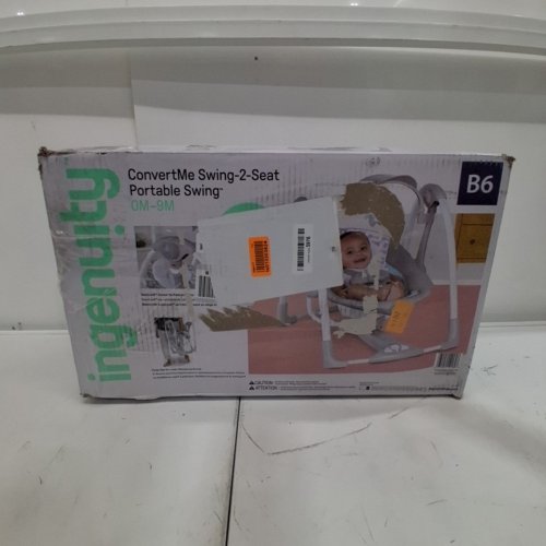INFANT'S INGENUITY CONVERTME SWING-2-SEAT CHAIR - WHITE/GREY - (MODEL:B6) image 6