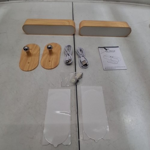 2PK HENSAM 8" WIRELESS WALL SCONCE LED LIGHTS - AMBER (MODEL: CL-K38) image 3