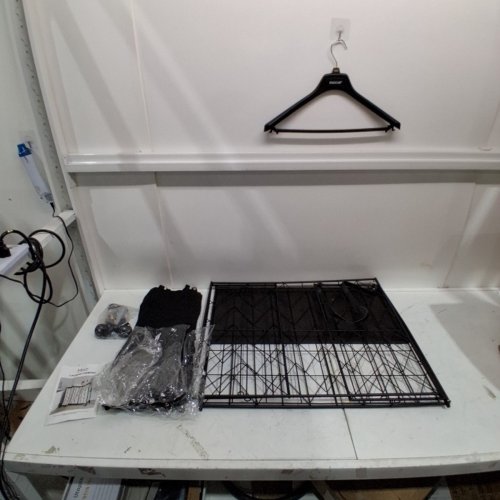 WOWLIVE WIRE FRAME LAUNDRY BASKET / HAMPER WITH 3 SECTIONS & WHEELS - 142L - BLACK (MODEL : B0BW2TYCYK) image 2