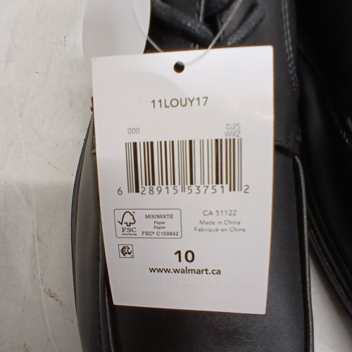 GEORGE MEN'S LACE-UP DRESS SHOES - 10 - BLACK image 2