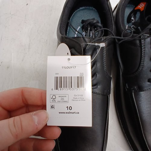 GEORGE MEN'S LACE-UP DRESS SHOES - 10 - BLACK image 4