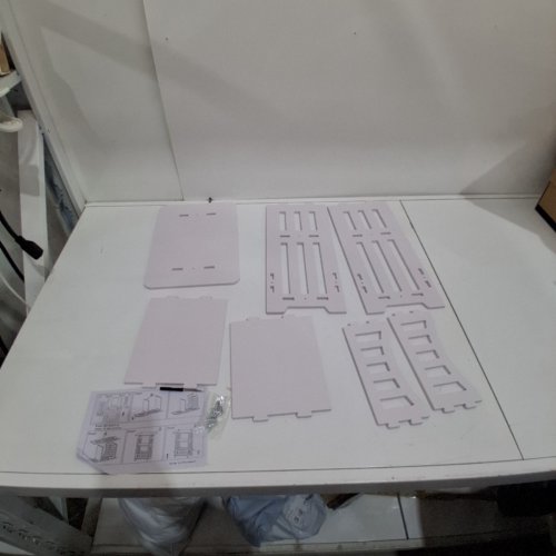 MINI PVC NIGHTSTAND, STORAGE CABINET - 12.5" X 8.5" X 15.5" - WHITE image 2