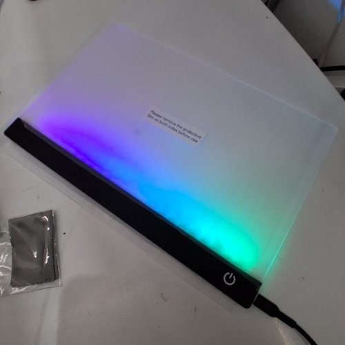 LED RGB INTERACTIVE ACRYLIC MESSAGE BOARD - 12" X 8" - CLEAR image 2