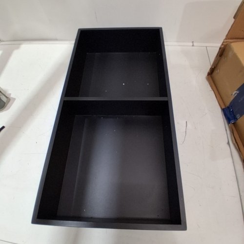 STAINLESS STEEL SHOWER NICHE WITH 2 SHELVES - 24" X 12" - BLACK image 2