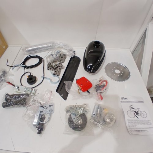 AUTO MORIS 2-STROKE BICYCLE GASOLINE ENGINE MOTOR KIT - 100CC - SILVER image 5