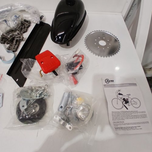 AUTO MORIS 2-STROKE BICYCLE GASOLINE ENGINE MOTOR KIT - 100CC - SILVER image 6