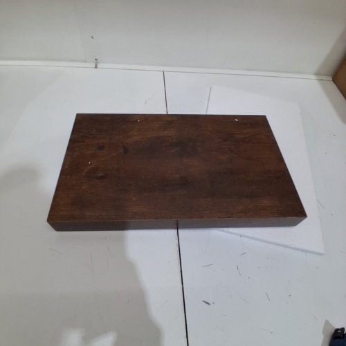 HEIMLOVE FLOATING SHELF FOR WALL - MOUNTED MODERN FARMHOUSE, 9.3" X 16" X 1.5" SHELF, INVISIBLE BRACKETS - RUSTIC BROWN image 3