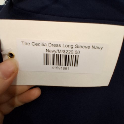 SOPHIA GRACE LONG SLEEVE DRESS - MEDIUM - NAVY (MODEL: THE CECILIA) image 4