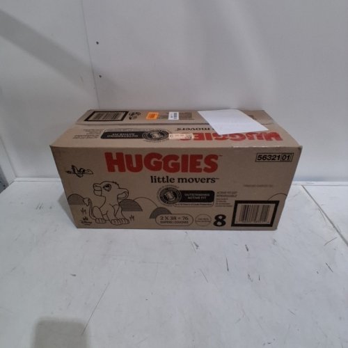 76PK HUGGIES LITTLE MOVERS BABY DIAPERS - SIZE 8 image 4