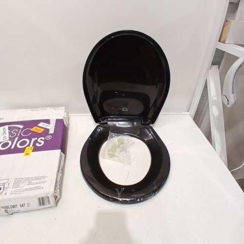 BEMIS ELONGATED CHICAGO STYLE TOILET SEAT - 18.5'' - BLACK (MODEL : 7B1200SLOWT-047) image 2