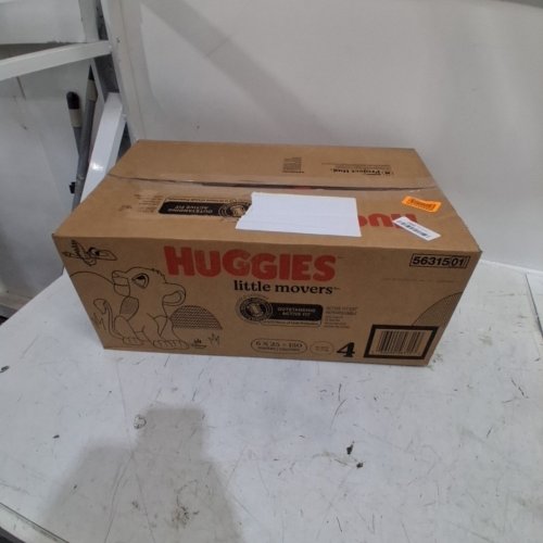 6 (25PK) HUGGIES LITTLE MOVERS DIAPERS - SIZE 4 - WHITE (TOTAL 150) image 2