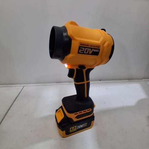 CORDLESS BRUSHLESS LEAF BLOWER - 20 V MAX, 4.0 AH BATTERY - YELLOW / BLACK image 2