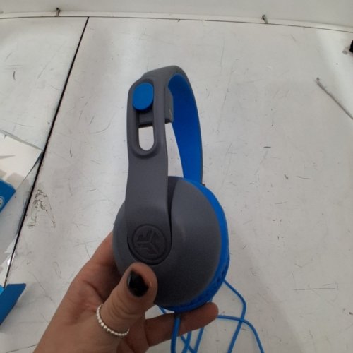 JLAB JBUDDIES STUDIO2 VOLUME SAFE FOLDING OVER-EAR HEADPHONES - 85DB MAX - BLUE / GREY image 3
