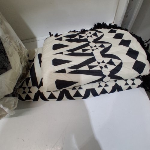 5PC NANSHING PETULA COMFORTER SET - QUEEN - BLACK /WHITE (STYLE: PETULA) image 4