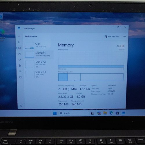 LENOVO THINKPAD T470S BUSINESS LAPTOP - 14" FHD SCREEN - INTEL I7-6600U 20GB RAM - 256GB SSD - WINDOWS 11 - BLACK image 6