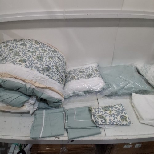 9PC MADISON PARK COMFORTER BED SET WITH DECORATIVE PILLOW - KING - GREEN/MULTICOLOURED image 4