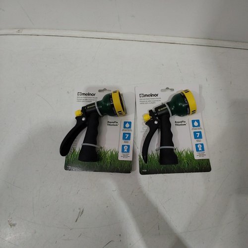 2PK MELNOR MID-SIZE MULTI-PATTERN HOSE NOZZLE - GREEN / BLACK / YELLOW (MODEL: T131) image 2
