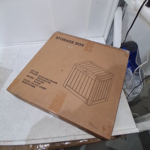 PATIOZEN RESIN DECK STORAGE BOX - 22.1" X 17.1" X 20.9" - 30 GAL - BLACK / GREY (MODEL: 30 GAL DECK BOX) image 3